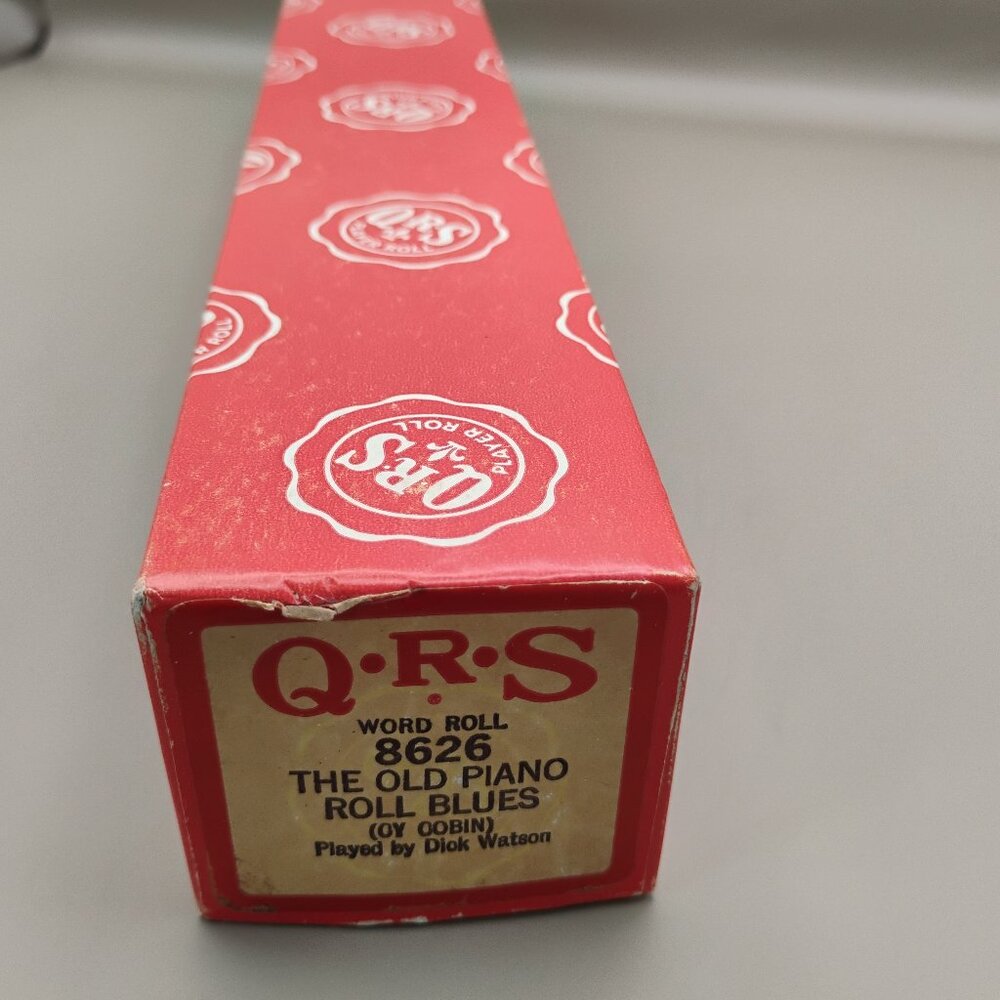 QRS brand player piano roll word roll #8626 The Old Piano Roll Blues dated 1950